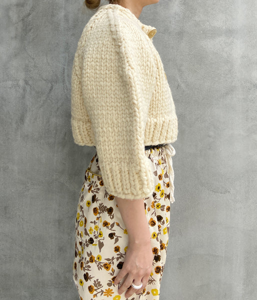 FUMIKA_UCHIDA/HAND KNITTED CARDIGAN(IVORY)