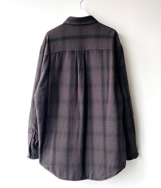 nowos/BLACK CHECK SHIRT(BLACK)