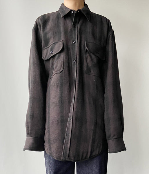 nowos/BLACK CHECK SHIRT(BLACK)