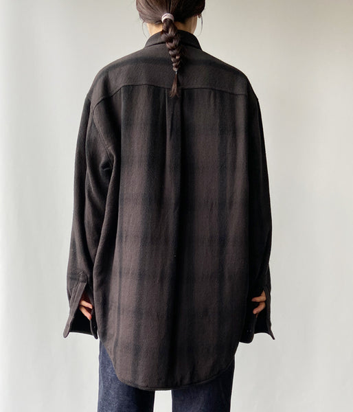 nowos/BLACK CHECK SHIRT(BLACK)