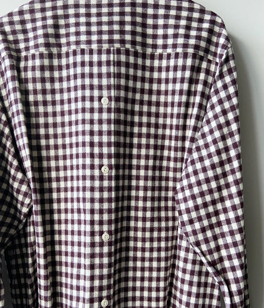 PHEENY/COTTON RAYON CHECK FLANNEL SHIRT(BURGUNDY)