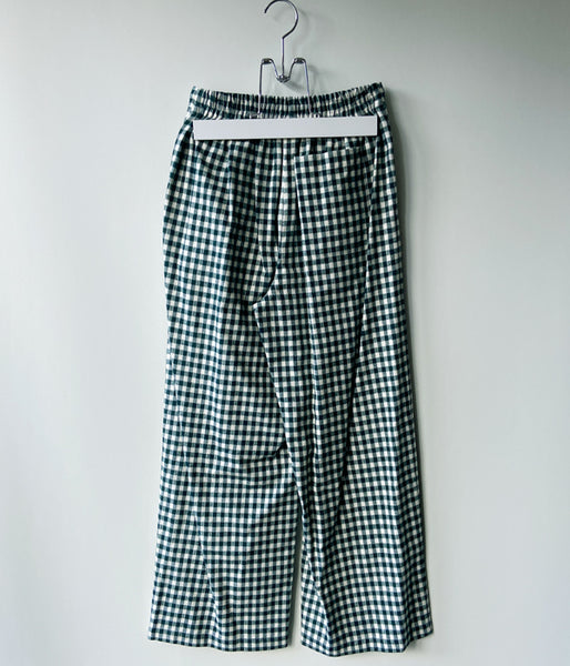 PHEENY/COTTON RAYON CHECK FLANNEL GATHERED PANTS(GREEN)