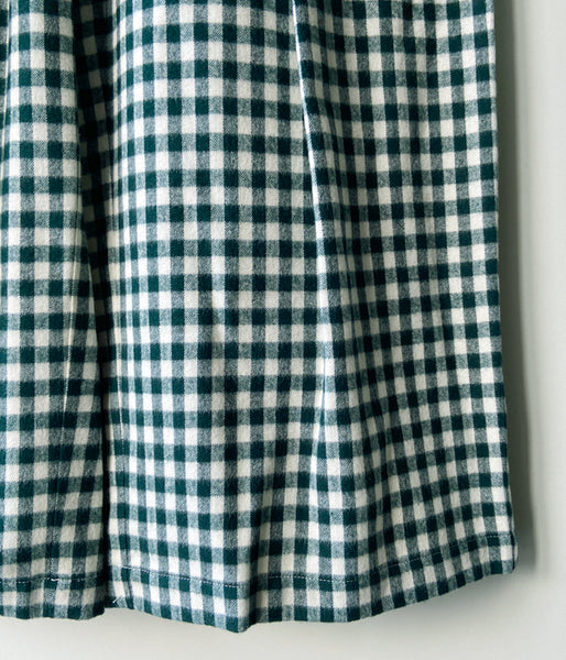 PHEENY/COTTON RAYON CHECK FLANNEL GATHERED PANTS(GREEN)