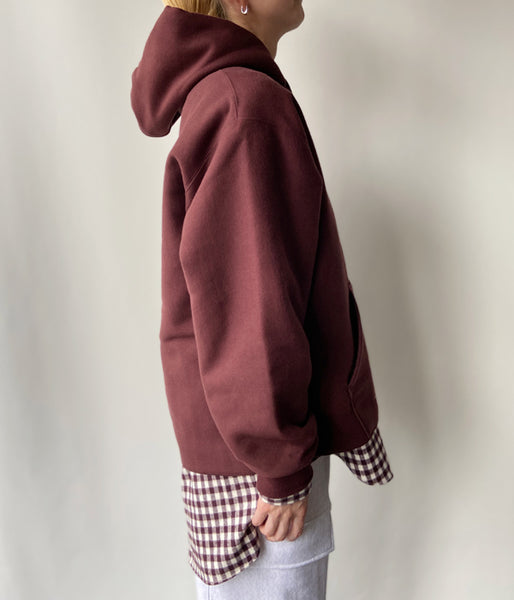 PHEENY/ATHLETIC FLEECE HOODIE(BURGUNDY)