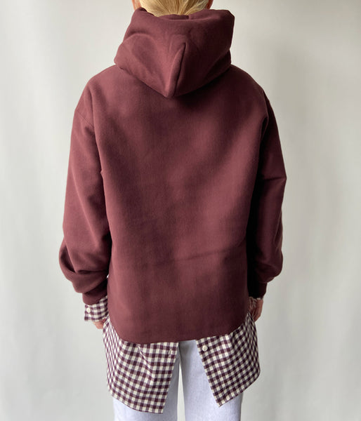 PHEENY/ATHLETIC FLEECE HOODIE(BURGUNDY)