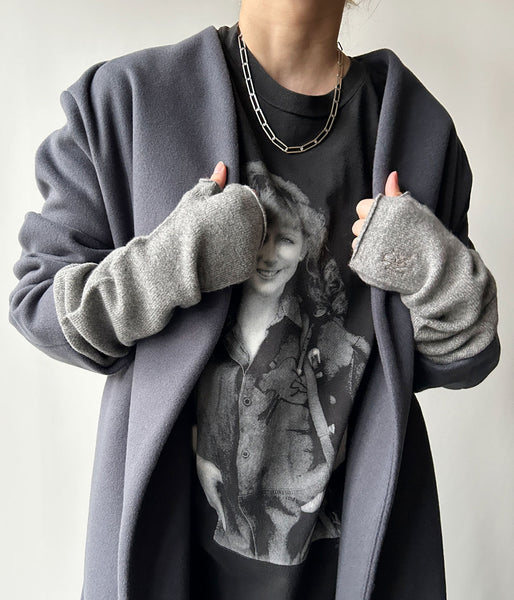 PHEENY/CASHMERE SILK WHOLEGARMENT ARM WARMERS(GRAY)
