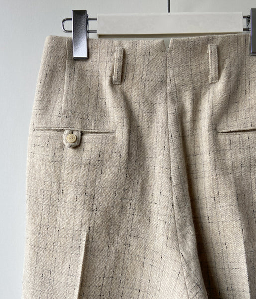 FUMIKA_UCHIDA/SPLASHED PATTERN WIDE TAPERED PANTS(OATMEAL)