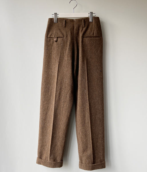 FUMIKA_UCHIDA/SPLASHED PATTERN WIDE TAPERED PANTS(BROWN)