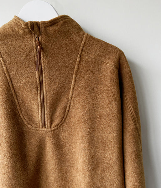 nowos/HALFZIP FLEECE TOP(BROWN)