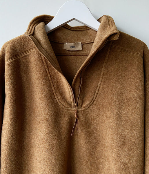 nowos/HALFZIP FLEECE TOP(BROWN)