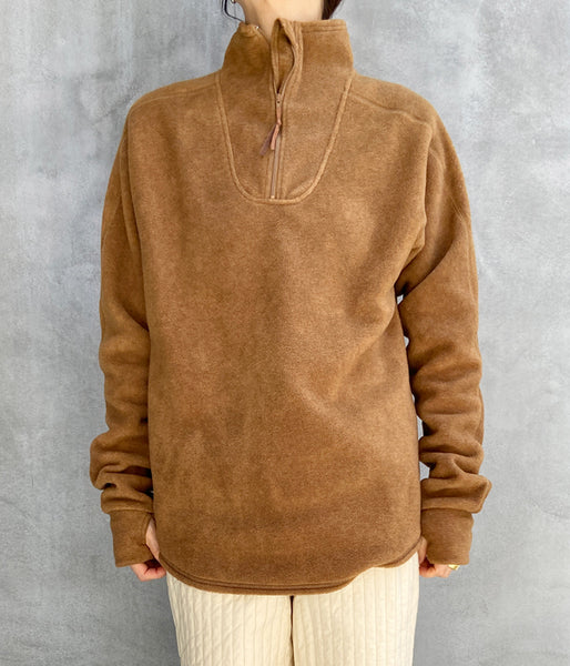 nowos/HALFZIP FLEECE TOP(BROWN)