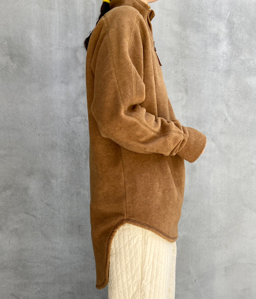 nowos/HALFZIP FLEECE TOP(BROWN)