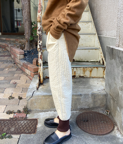 nowos/QUILTING PANTS(BEIGE)