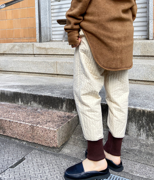 nowos/QUILTING PANTS(BEIGE)