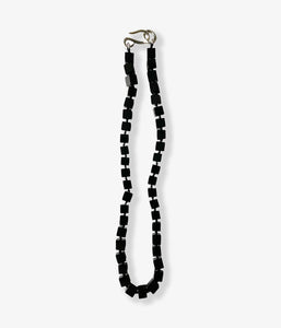 R.ALAGAN/CUBE STONE NECKLACE(BLACK ONYX)