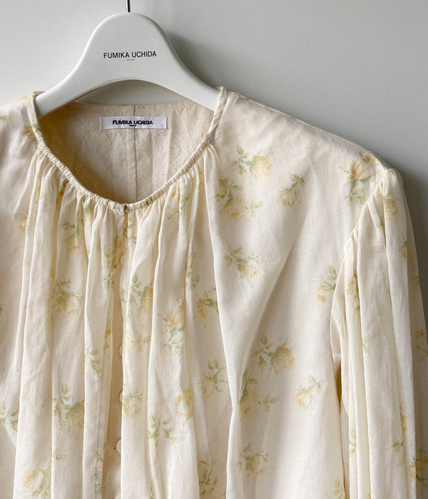 FUMIKA_UCHIDA/FLOWER PRINTED LAYERED BLOUSE(OFF WHITE)