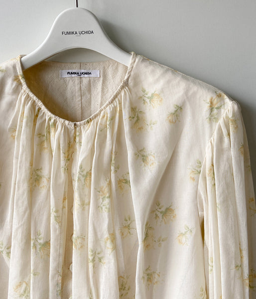 FUMIKA_UCHIDA/FLOWER PRINTED LAYERED BLOUSE(OFF WHITE)