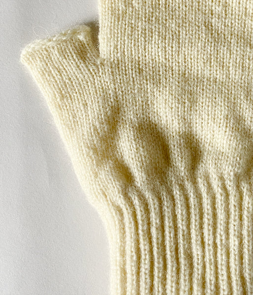 FUMIKA_UCHIDA/SHETLAND FINGERLESS GLOVES (IVORY)