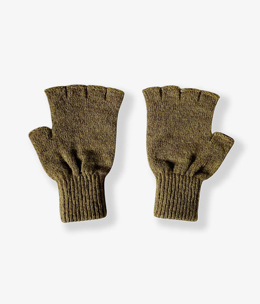 FUMIKA_UCHIDA/SHETLAND FINGERLESS GLOVES (KHAKI)