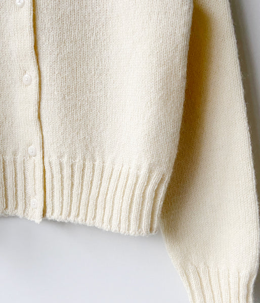 FUMIKA_UCHIDA/SHETLAND CARDIGAN (IVORY)