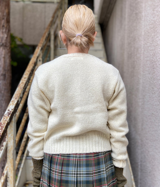 FUMIKA_UCHIDA/SHETLAND CARDIGAN (IVORY)