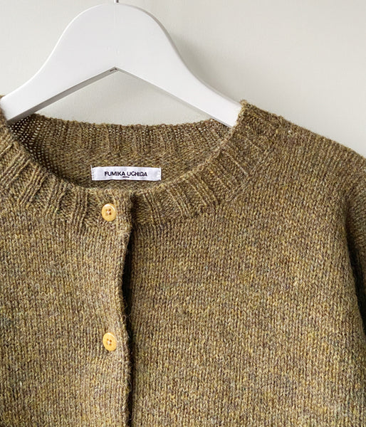 FUMIKA_UCHIDA/SHETLAND CARDIGAN (KHAKI)