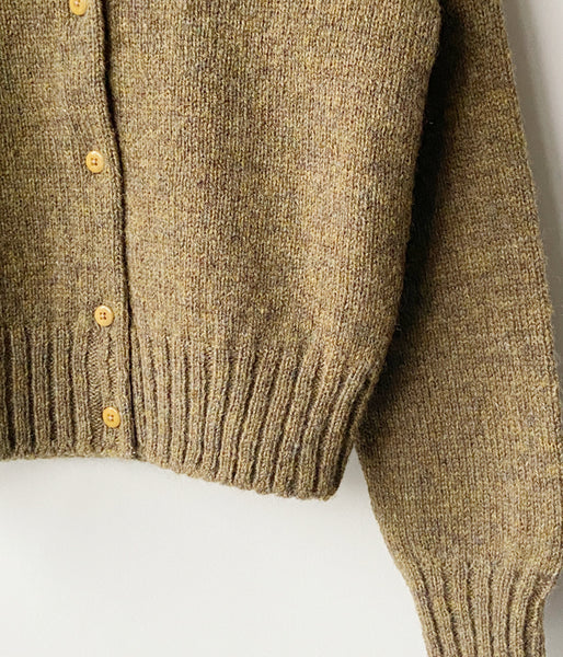 FUMIKA_UCHIDA/SHETLAND CARDIGAN (KHAKI)