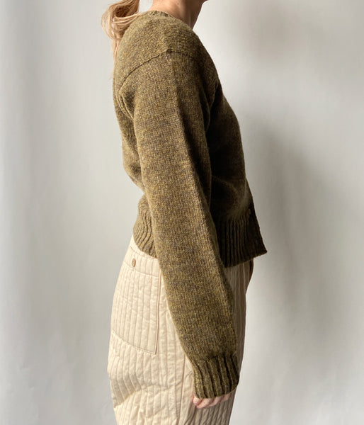 FUMIKA_UCHIDA/SHETLAND CARDIGAN (KHAKI)