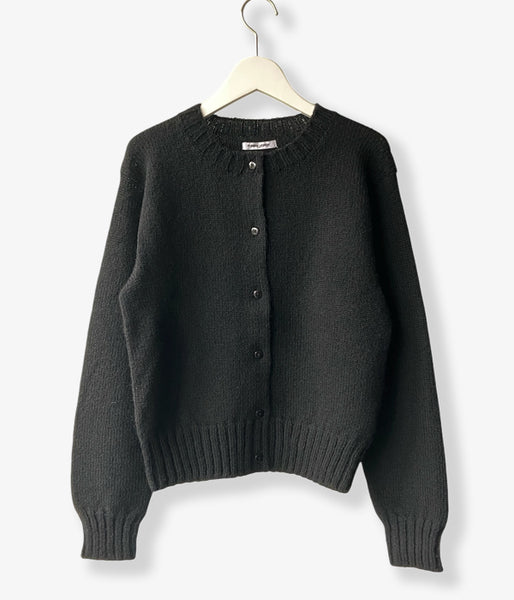 FUMIKA_UCHIDA/SHETLAND CARDIGAN (BLACK)