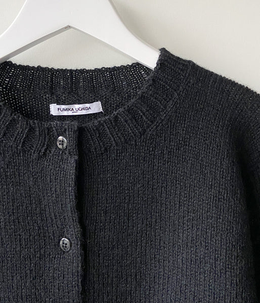 FUMIKA_UCHIDA/SHETLAND CARDIGAN (BLACK)