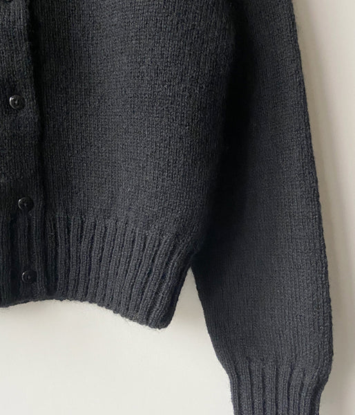 FUMIKA_UCHIDA/SHETLAND CARDIGAN (BLACK)