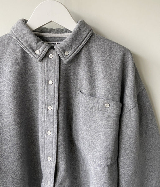 FUMIKA_UCHIDA/SWEAT SNAP BUTTON-UP SHIRT(GREY)