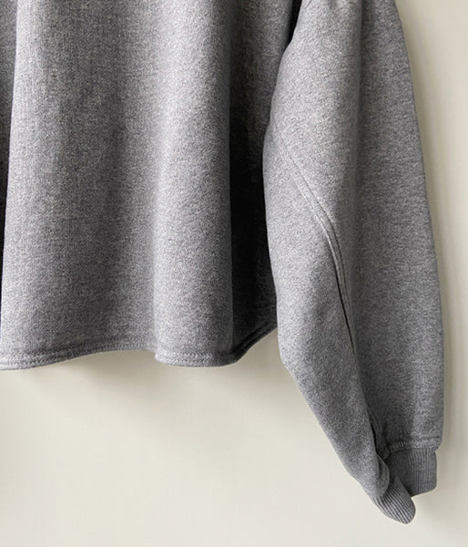 FUMIKA_UCHIDA/SWEAT SNAP BUTTON-UP SHIRT(GREY)