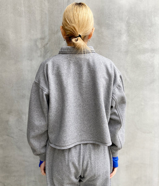 FUMIKA_UCHIDA/SWEAT SNAP BUTTON-UP SHIRT(GREY)