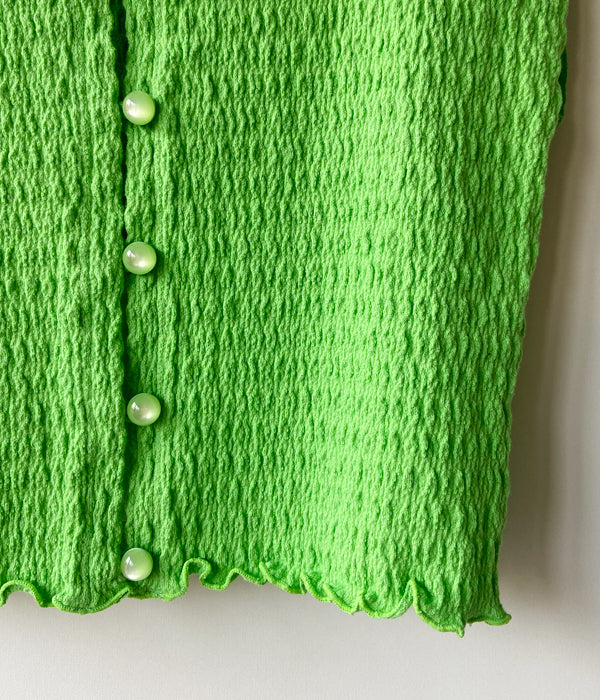 PHEENY/COTTON SHIRRING CAMISOLE(GREEN)