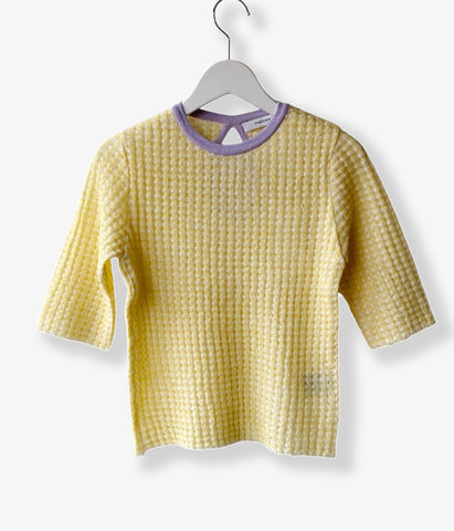 PHEENY/CHECK JACQUARD KNIT S/S(YELLOW)