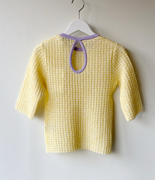 PHEENY/CHECK JACQUARD KNIT S/S(YELLOW)