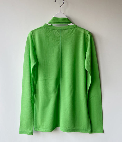 PHEENY/COTTON NYLON SHEER L/S(GREEN)