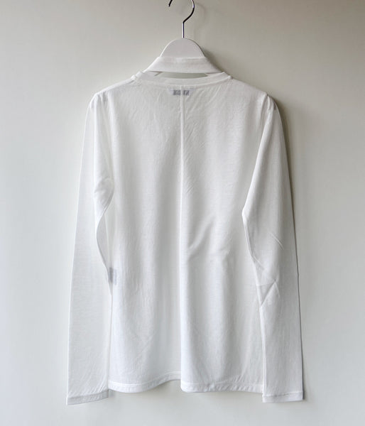 PHEENY/COTTON NYLON SHEER L/S(WHITE)