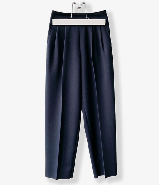 PHEENY/AMUNZEN HIGH WAIST TAPERED PANTS(NAVY)