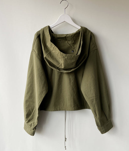 nowos/LACE UP PULLOVER SHIRT(GREEN)