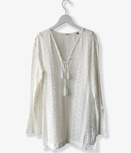 nowos/LACE BLOUSE(WHITE)