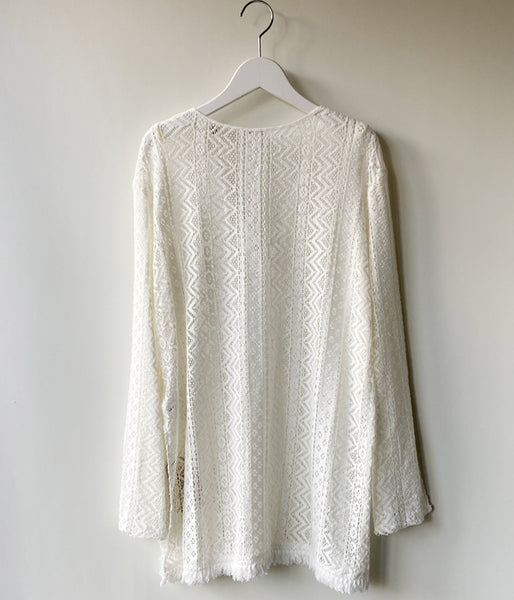 nowos/LACE BLOUSE(WHITE)