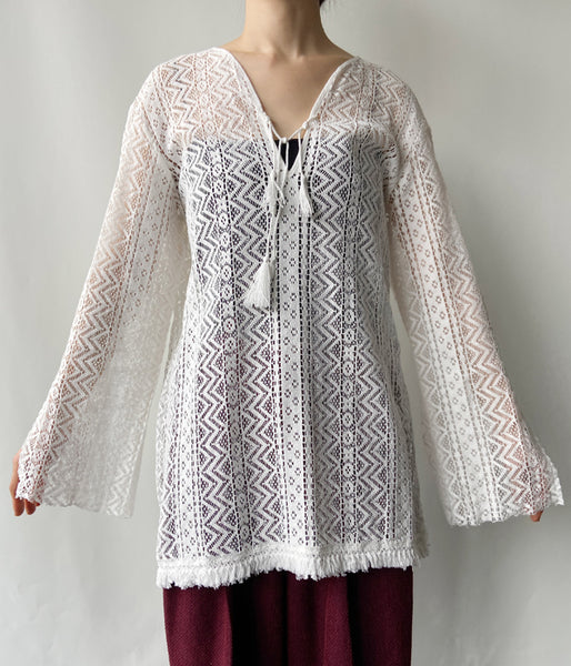 nowos/LACE BLOUSE(WHITE)