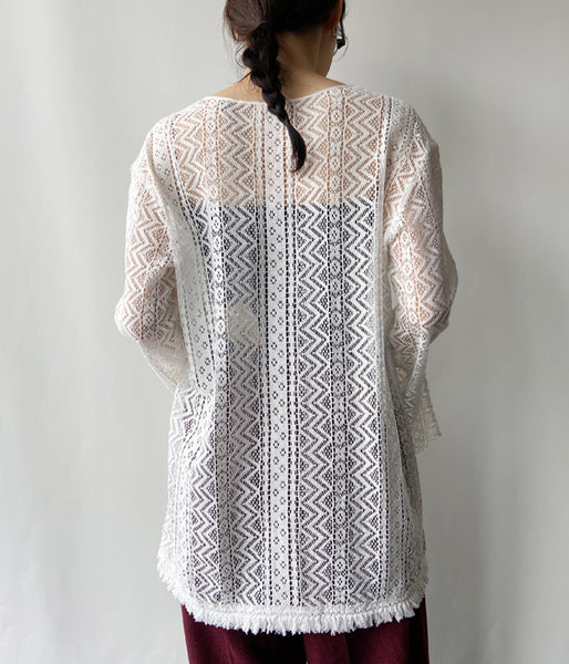 nowos/LACE BLOUSE(WHITE)