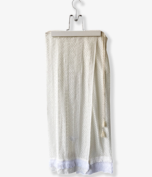 nowos/LACE SKIRT(WHITE)