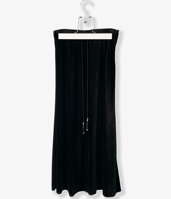 nowos/VELOUR SKIRT(BLACK)