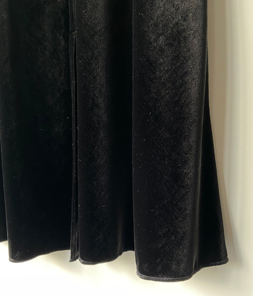 nowos/VELOUR SKIRT(BLACK)