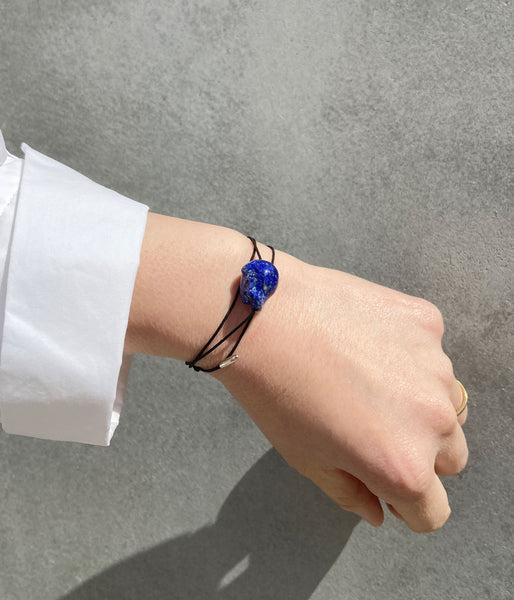 R.ALAGAN/DISTORTED STONE CHOKER(LAPIS)
