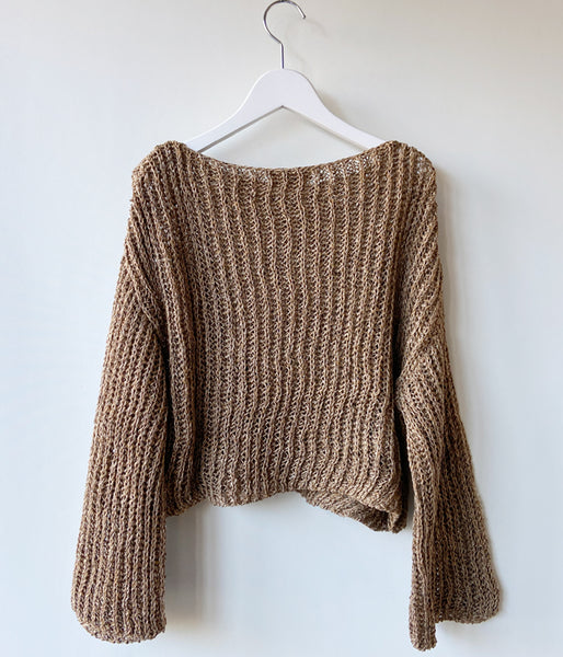 nowos/MIX SWEATER(BROWN)